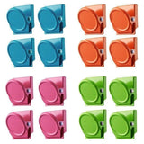 16 Magnetic Clips Fridge Strong Magnet Metal Clamp Note Photo Hanger Holder Hook
