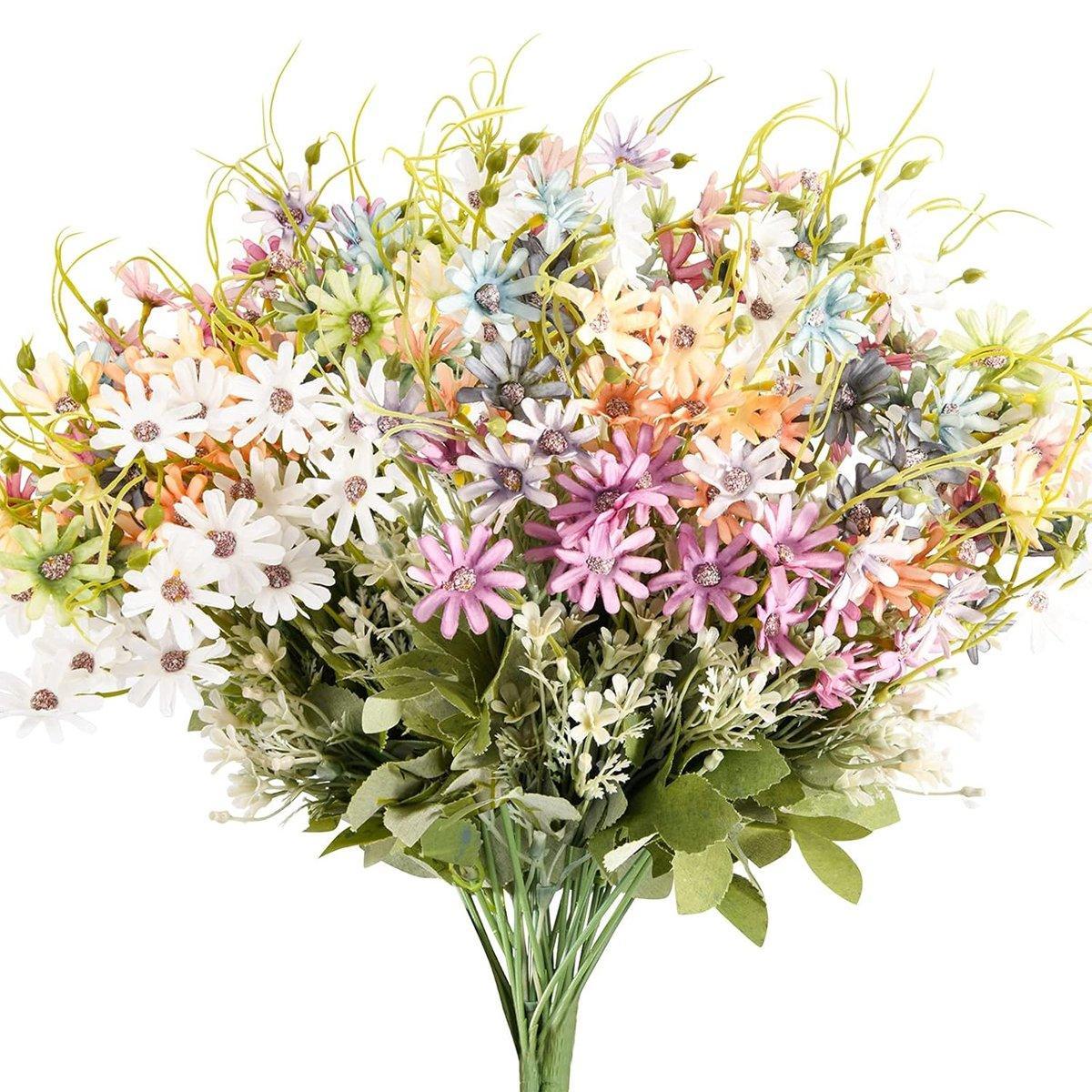Artificial Flowers & Plants: 6x Artificial Small Soft Chrysanthemum Home Office Daisy Flower Party Decor DIY