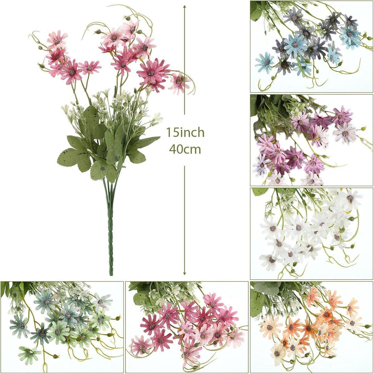 Artificial Flowers & Plants: 6x Artificial Small Soft Chrysanthemum Home Office Daisy Flower Party Decor DIY