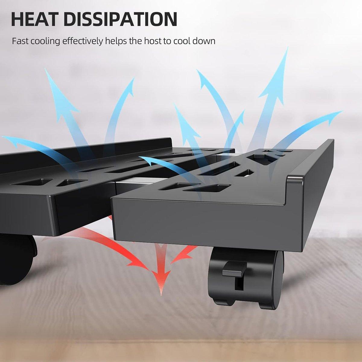 Desktops & Accessories: Plastic Computer Case Bracket Retractable Mobile Host Shelf for Under Desk Use