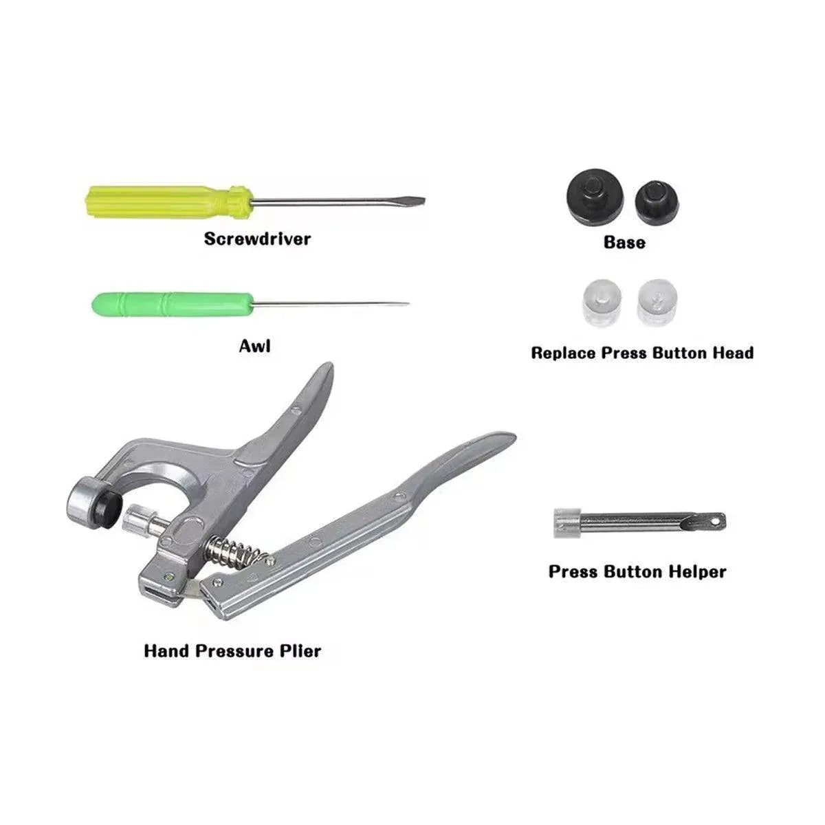 T3 T5 T8 Snap Pliers Tool Kit for Plastic Snaps Fastener Manual Installation Set