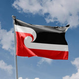 Outdoor Decorations & Lights: Large Maori Flag 90x150cm Tino Rangatiratanga NZ Flag Outdoor Polyester