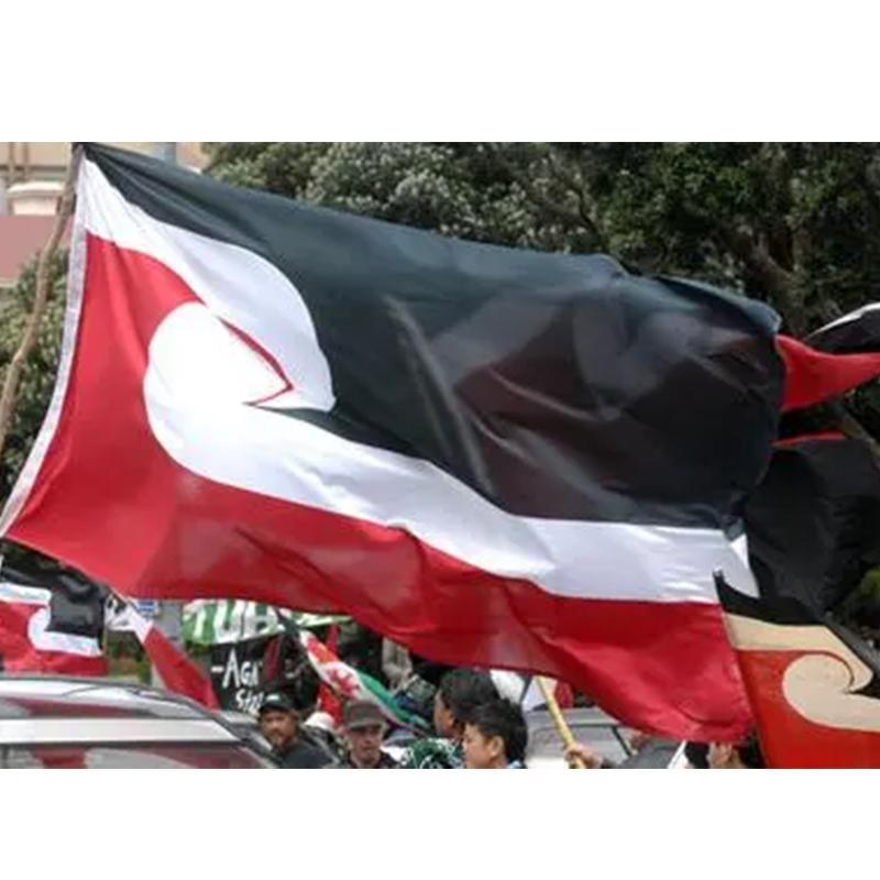 Outdoor Decorations & Lights: Large Maori Flag 90x150cm Tino Rangatiratanga NZ Flag Outdoor Polyester