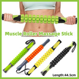 Gym Equipment & Accessories: Muscle Roller Stick Full Body Fitness Massage Tool for Home and Gym Use - Orange