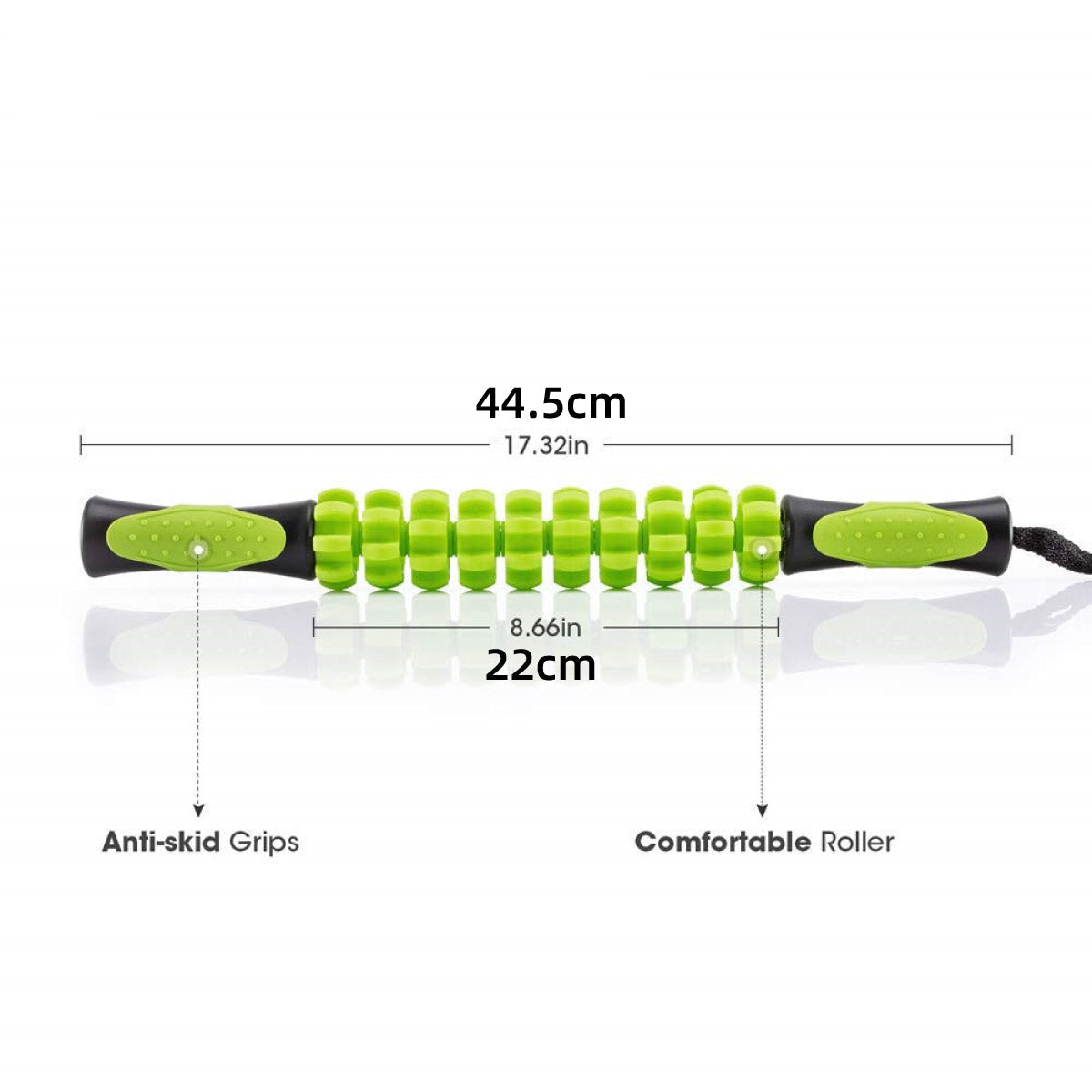 Gym Equipment & Accessories: Muscle Roller Stick Full Body Fitness Massage Tool for Home and Gym Use - Orange