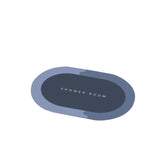 Bath Mats & Rugs: 50x80CM Super Absorbent Floor Mat Soft Quick-Drying Non-Slip Diatom Mud Bath - Grey-Retangle
