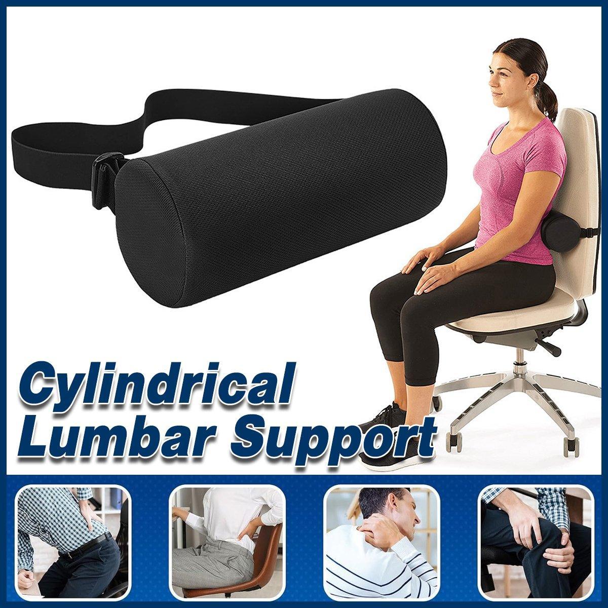 Cushions & Throws: Adjustable Multi-functional Lumbar Support Pillow Small Cylindrical Back Cushion
