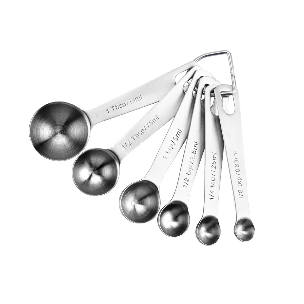 Kitchen Utensils: 6PCS Measuring Cups Spoons 304 Stainless Steel Baking Tools With Scale Set