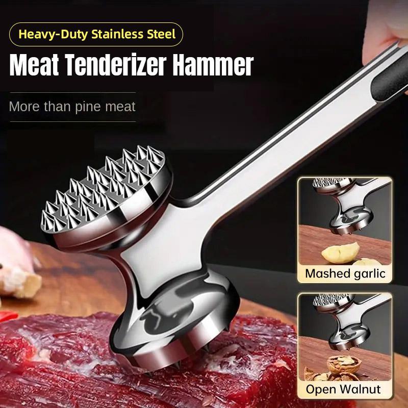 Kitchen Utensils: Meat Hammer Kitchen Tenderizing Beating Tool Double Sided Loose Meat Hammer
