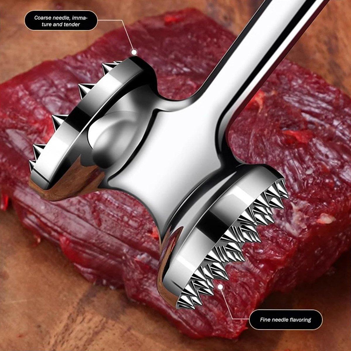 Kitchen Utensils: Meat Hammer Kitchen Tenderizing Beating Tool Double Sided Loose Meat Hammer
