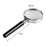 Measuring Tools & Sensors: Magnifying Glass 10X Handheld Metal Frame 50mm Loupe