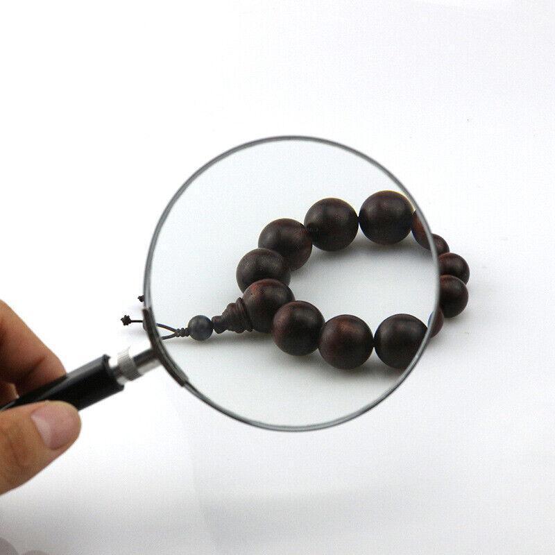 Measuring Tools & Sensors: Magnifying Glass 10X Handheld Metal Frame 50mm Loupe