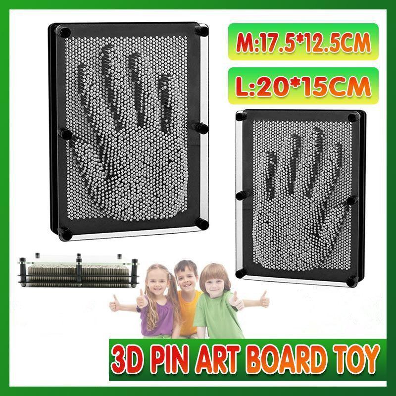 Picture Frames: 3D Metal Pin Art Board Desk Toys Frame - M