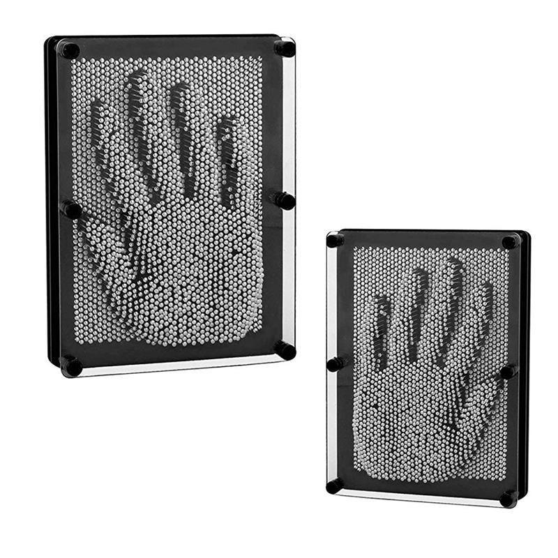 Picture Frames: 3D Metal Pin Art Board Desk Toys Frame - M