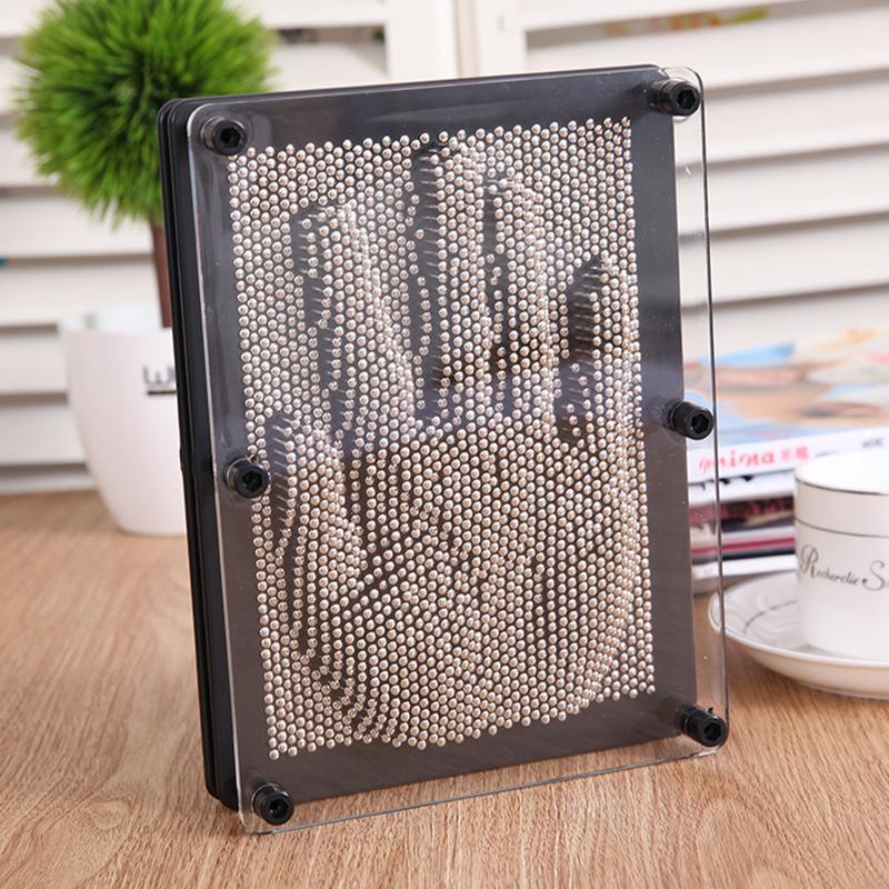 Picture Frames: 3D Metal Pin Art Board Desk Toys Frame - M