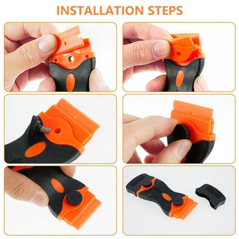 Putty Knives, Scrapers & Chisels: 1X Plastic Razor Blade Paint Glue Adhesive Scraper Blades Cleaner Tools
