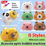 Acousto Optic Bubble Machine Camera Animal-Shaped With Light Music Toy Gift - Dog