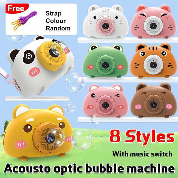 Acousto Optic Bubble Machine Camera Animal-Shaped With Light Music Toy Gift - Mouse