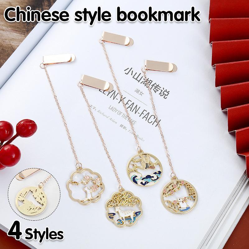 Office Supplies: Metal Rabbit Bookmark Tassel Book Pendant Retro Clip School Office Supplies Gift - Cat
