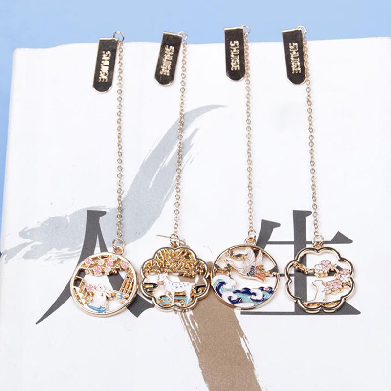 Office Supplies: Metal Rabbit Bookmark Tassel Book Pendant Retro Clip School Office Supplies Gift - Cat