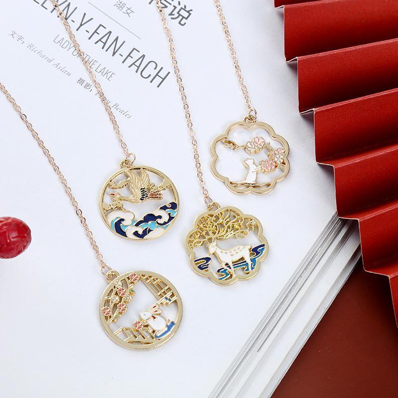 Office Supplies: Metal Rabbit Bookmark Tassel Book Pendant Retro Clip School Office Supplies Gift - Cat