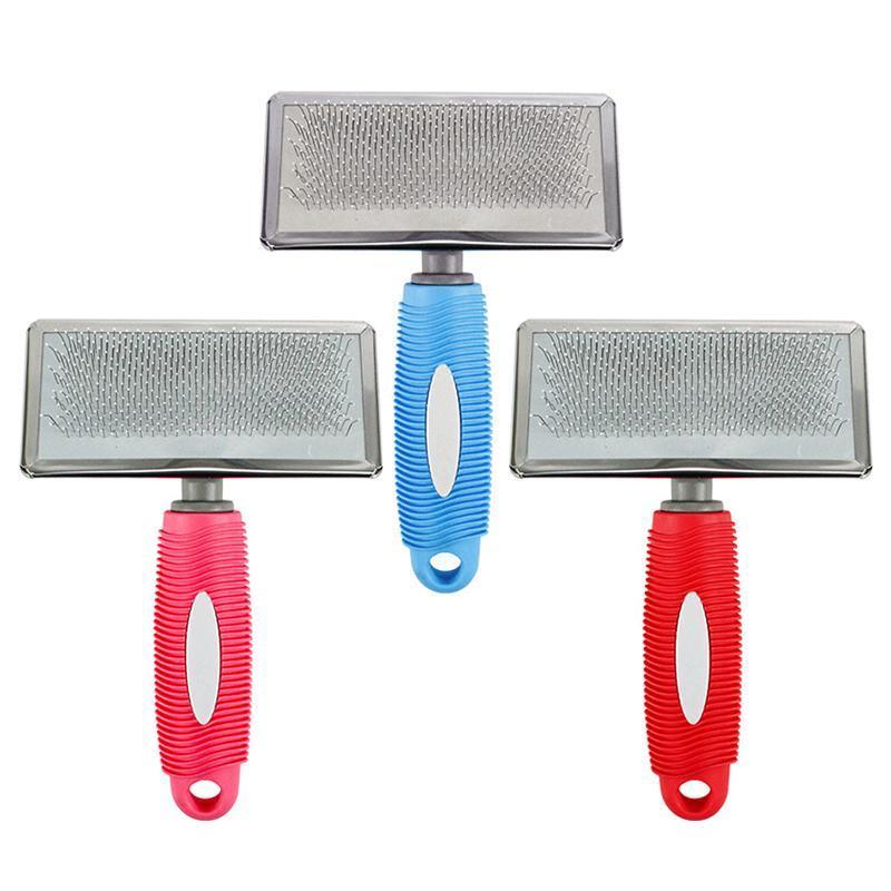 Pet Grooming Supplies: L Size Hair Shedding Grooming Trimmer Comb Brush Slicker Undercoat Rake Pet Dog Cat - Blue