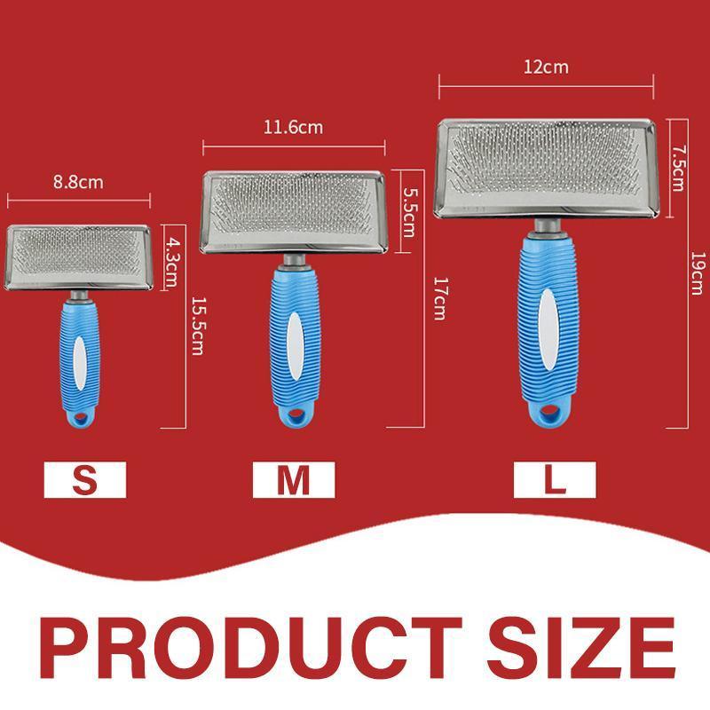 Pet Grooming Supplies: L Size Hair Shedding Grooming Trimmer Comb Brush Slicker Undercoat Rake Pet Dog Cat - Pink