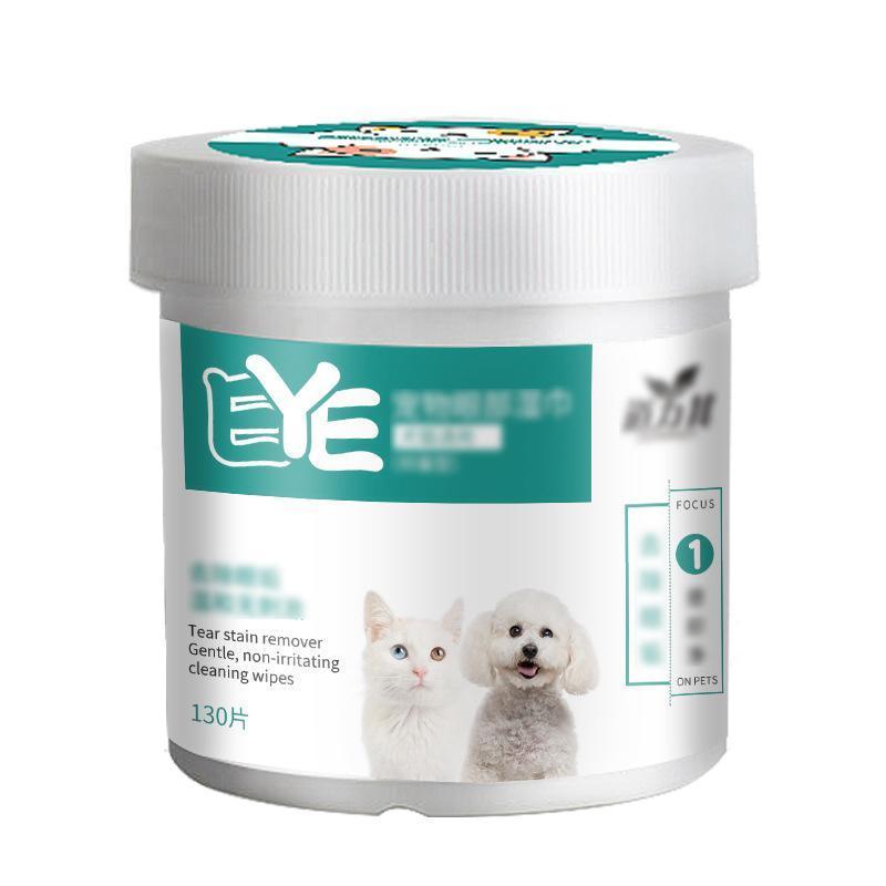 Pet Grooming Supplies: 130pcs Wipes Wet Pet Eye/Ear Dog Cat Tear Stain Remover Cleaning Paper Wipes - Ear Wipes