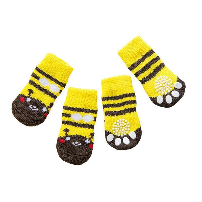 Dog Apparel: Dog Socks Non-Slip Grip Slip Anti-Slip - Puppy Cat Pet Shoes Slippers M Size - Yellow Kumamoto