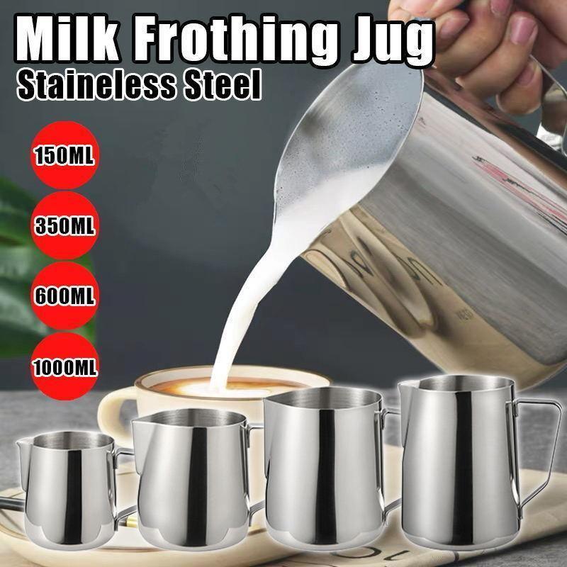 Drinkware: 150-1000Ml Stainless Steel Milk Coffee Jug Latte Espresso Frothing Scale Pitcher - 600ML