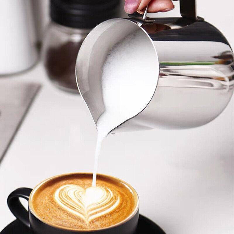 Drinkware: 150-1000Ml Stainless Steel Milk Coffee Jug Latte Espresso Frothing Scale Pitcher - 600ML