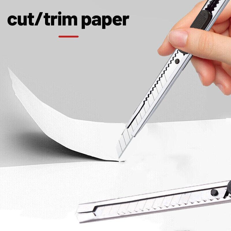 Arts & Crafts: 5PCS Snap-Off Daily Utility Knife Lock Back Box Cutters Retractable Knifes