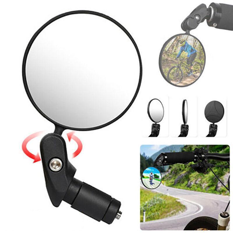 Bicycle Parts: Adjustable Bicycle Rearview Mirror Convex Lens for MTB and Road Bikes