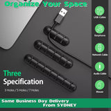 Cable Management: Value Pack Usb Charge Cable Holder Desk Cable Clips Organizer Cord Management - 5 Clips