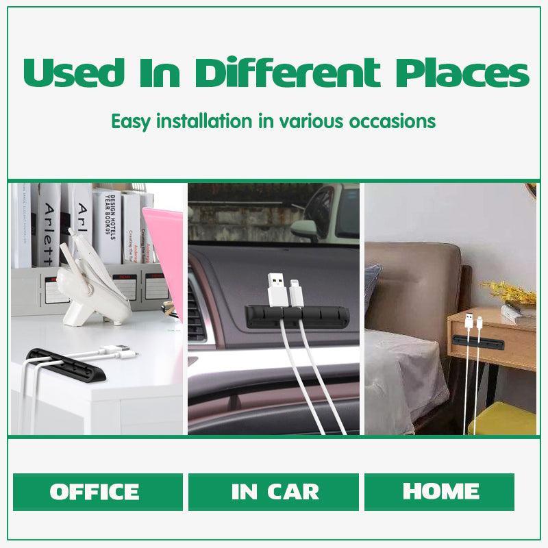 Cable Management: Value Pack Usb Charge Cable Holder Desk Cable Clips Organizer Cord Management - 5 Clips