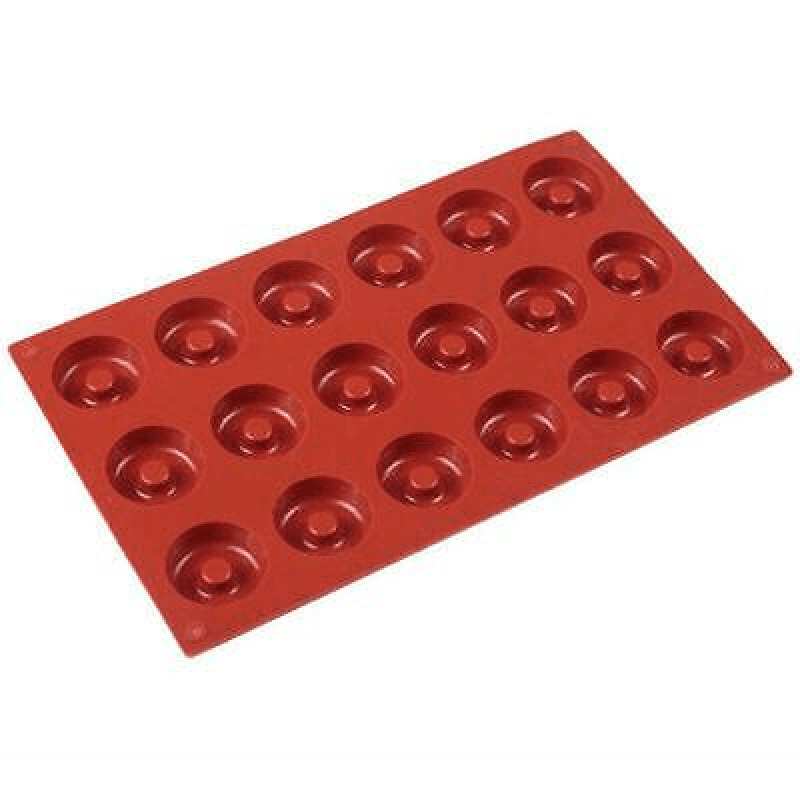 Bakeware & Accessories: 18 Cavity Mini Donut Doughnut Chocolate Pan Tray Silicone Mold Baking Cake Mould