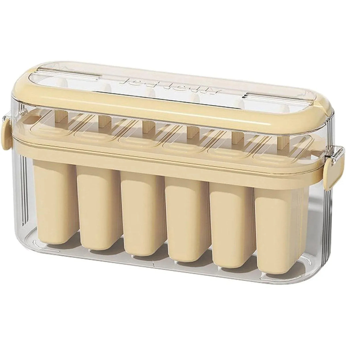 Beige 6-Cavity Ice Pop Mould with Carry Case - 1 Piece