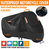 Automotive Decor: Motorcycle Cover Universal Waterproof Dustproof Bike Cover Outdoor Protection - L
