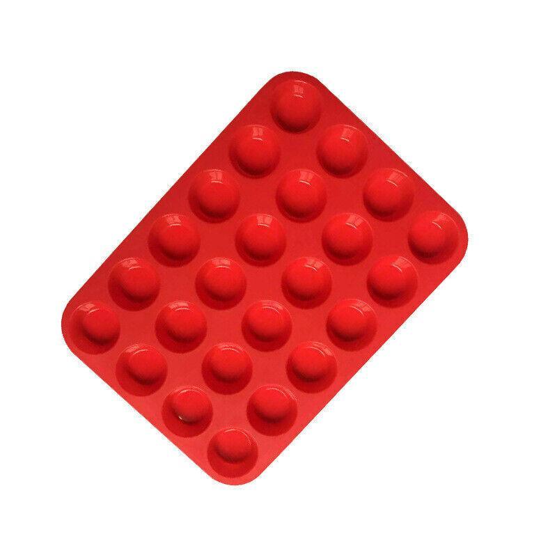Kitchen Utensils: 24 Cavity Pan Tray Silicone Mini Cupcake Cookie Baking Mold Au - Yellow
