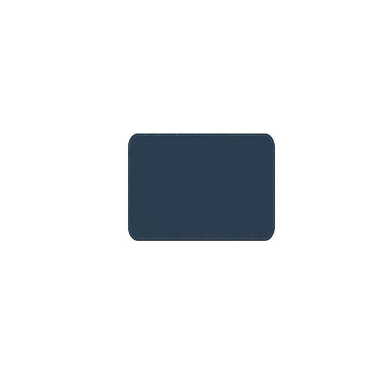 Mouse & Accessories: Leather Mouse Pad 30x25.5cm Waterproof Gaming Desk Mat Anti Slip Rubber Mousepad - Dark Blue