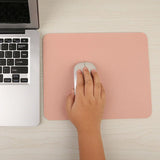 Mouse & Accessories: Leather Mouse Pad 30x25.5cm Waterproof Gaming Desk Mat Anti Slip Rubber Mousepad - Light Blue