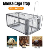Animal Traps: Humane Rat Trap Cage Live 1 Door Animal Catch Pest Rodent Mouse Bait Control Box