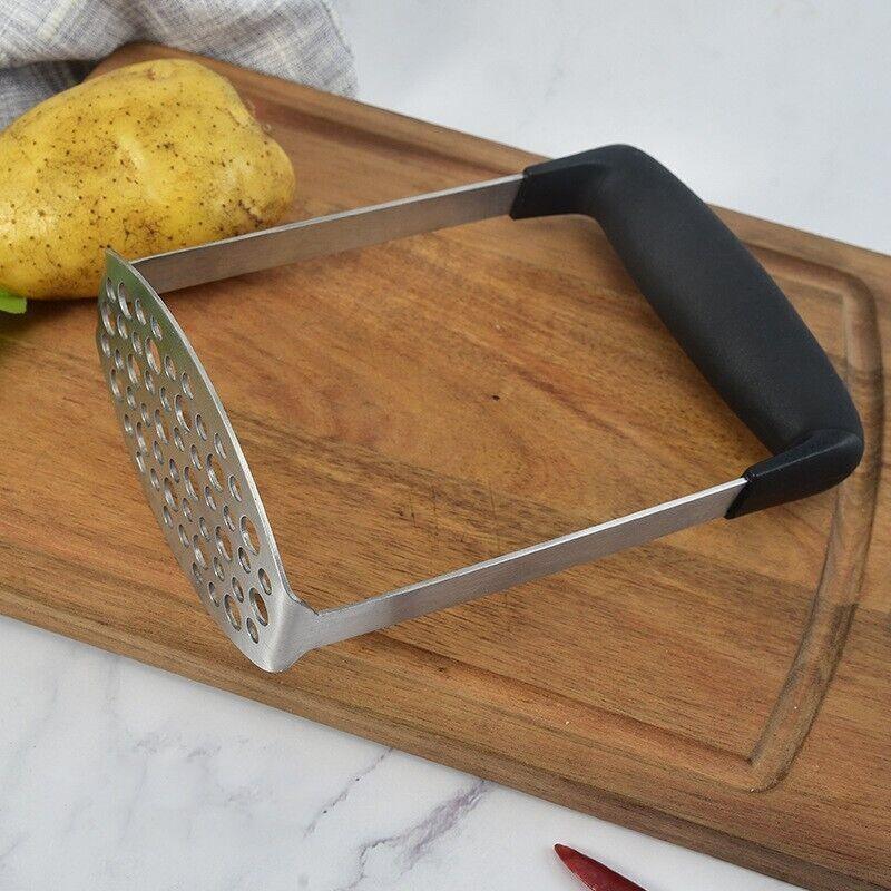 Potato Masher Vegetable Tool Stainless Steel Heat Kitchen Resistant Press Rice A