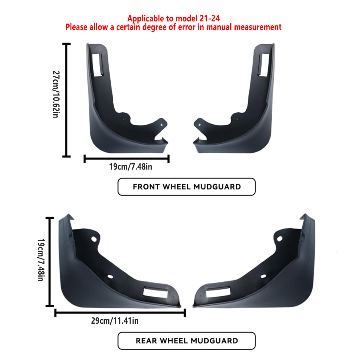 Automotive Parts: 4PCS Universal Soft Rubber Fender Flares Wheel Arch Guard No Drill Car Accessories