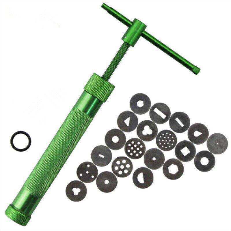Arts & Crafts: Polymer Clay Gun Extruder Sculpey Sculpting Tool with 20 Discs Cake Tool Craft