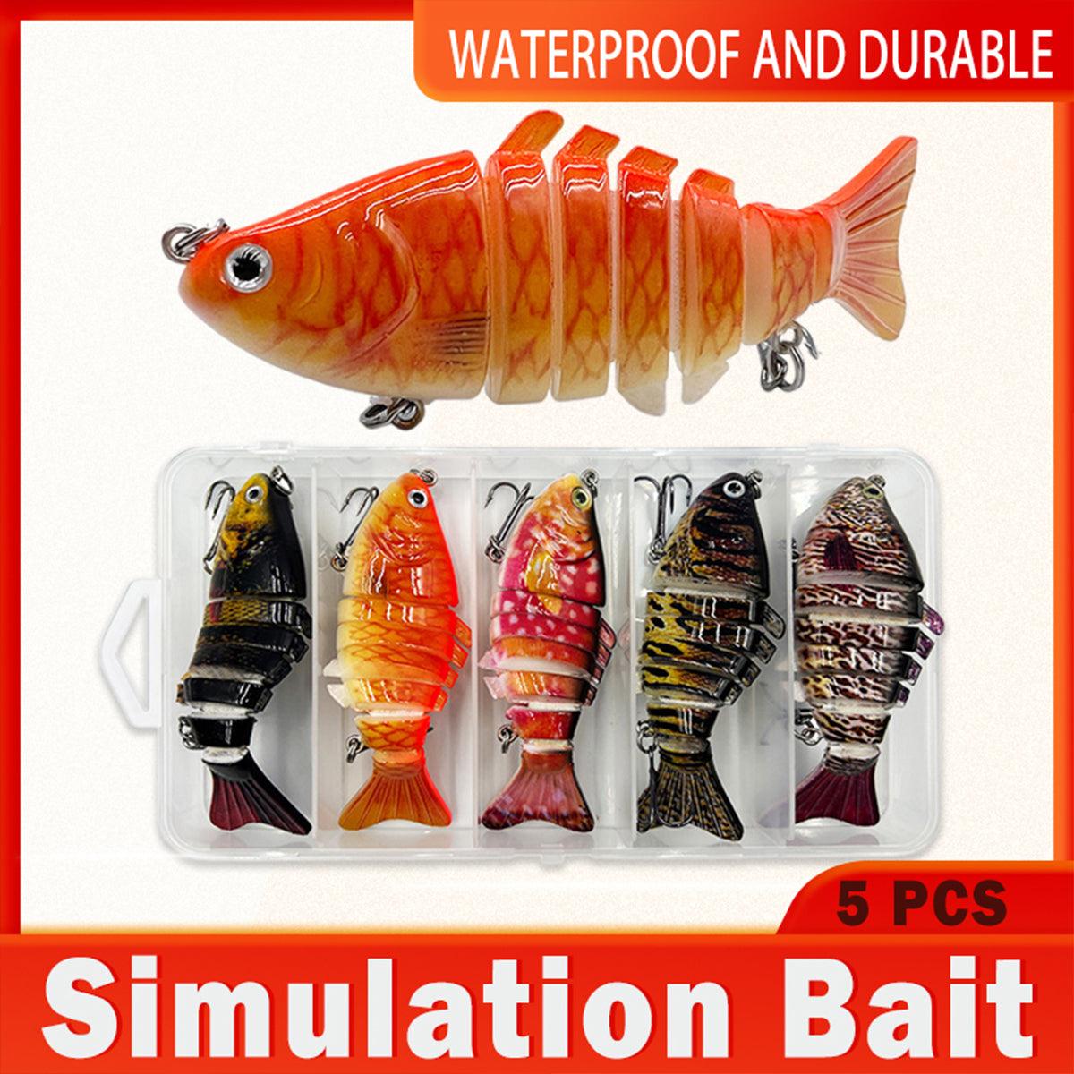 Fishing Tackle: 5PCS Faux Lure Set Fish Hard Fake Bait Fishing Lures Artificial Bait Tackle Gear