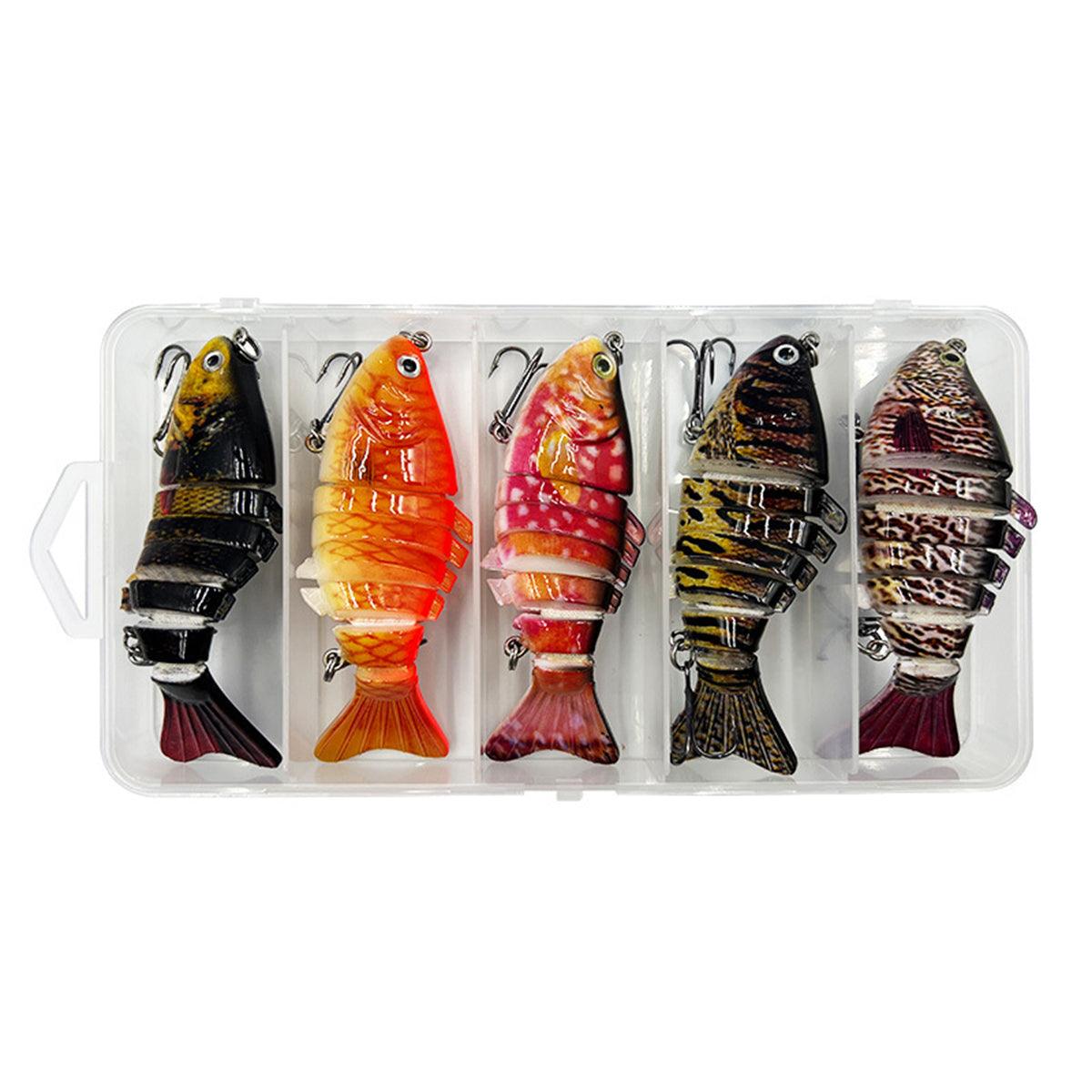 Fishing Tackle: 5PCS Faux Lure Set Fish Hard Fake Bait Fishing Lures Artificial Bait Tackle Gear