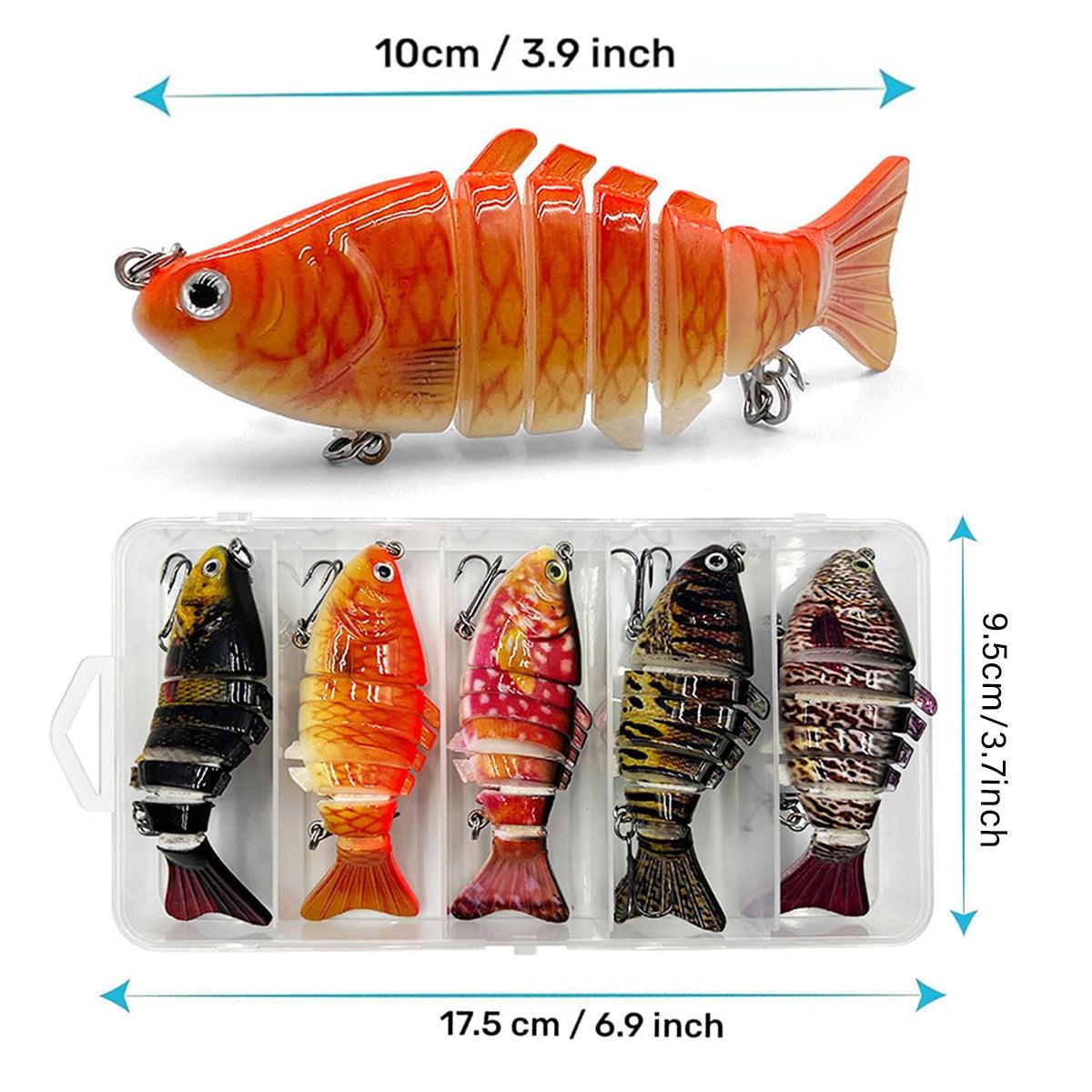 Fishing Tackle: 5PCS Faux Lure Set Fish Hard Fake Bait Fishing Lures Artificial Bait Tackle Gear
