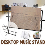 Screens & Stands: Portable Folding Music Stand Iron Desktop Book Holder Reading Sheet Rack Display