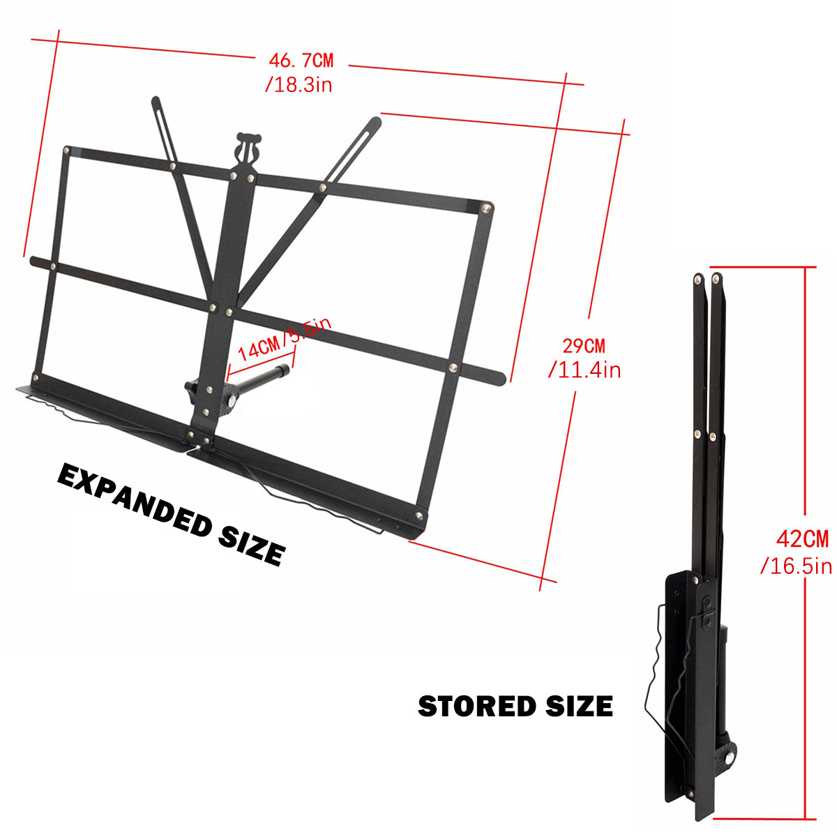 Screens & Stands: Portable Folding Music Stand Iron Desktop Book Holder Reading Sheet Rack Display